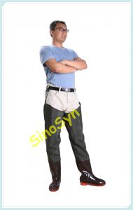 China FQT1901 Army-Green PVC Skidproof Underwater Outdoor Fishing Waders with Rain Boots on sale