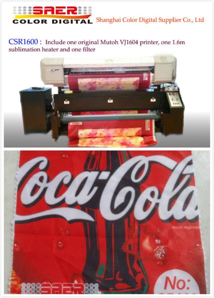 Quality Mutoh Vj 1604 Sublimation Printer For Flag Curtain and Table Fabric Printing for sale