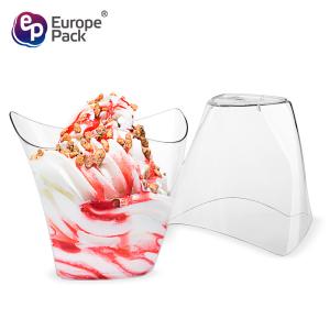 China Party supplies tableware 186ml clear unique disposable dessert cup on sale
