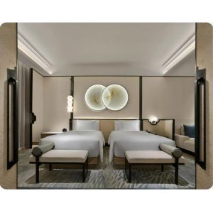 Hardwood Modern Hotel Furniture Bedroom Package Deal Single Sofa