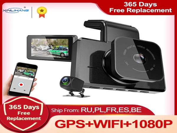 Quality CMOS 3 Inch Side View Dash Cam WIFI GPS Car Camcorder Front And Rear View for sale