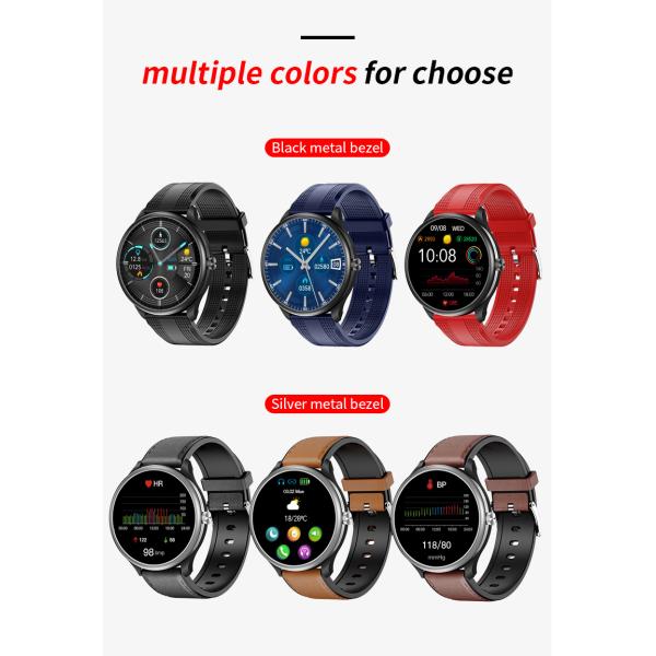 1.28 Inch Round Touch Screen ECG Smart Watch Wifi Music Control
