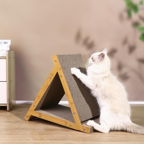MEOW LOVE Luxury Retro Style Cat Scratch Board Sustainable Corrugated Paper Pet Bed for Small Animals Comfortable Modern Sofa