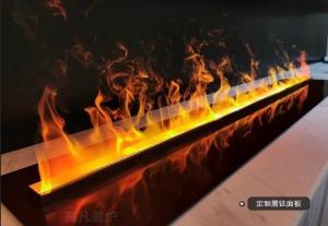 Brown Electric Fireplace With Added Moisture Humidifier And Overheating Protection