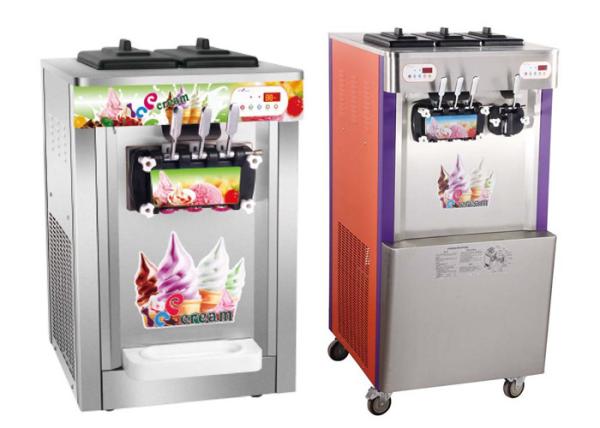 Quality R404A 22L Ice Cream Making Machine Three Color Ice Cream Maker for sale