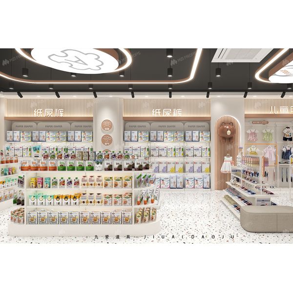 BBC001 Modern Minimalist Style baby shop shelves baby clothes shop decoration for baby store furniture