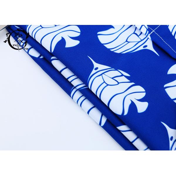 Cartoon Fish Pattern Canvas Adult Kitchen Aprons 3D Digital Printed Photo With Visible Center Pocket