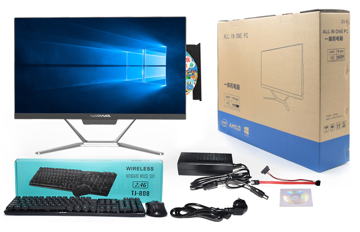 21.5 Aio All-in-one Pc Office Desktops I5 7300HQ AllInone Computer With Webcam