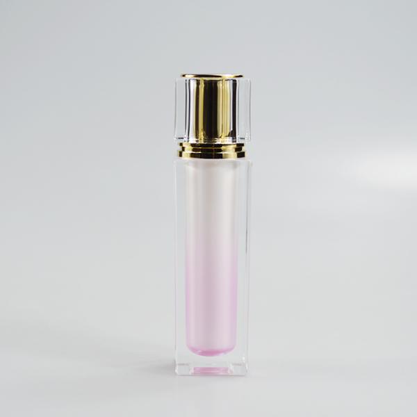 50ml Capacity Square Lotion Bottle Luxury Cosmetic Container with Acrylic Collar
