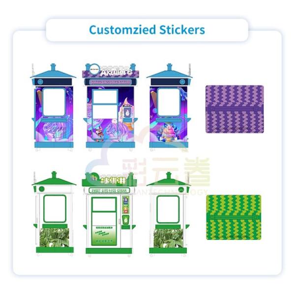 21.5 Inch Screen Automatic Soft Ice Cream Robot Vending Machine