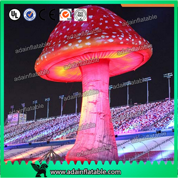 3.5mH Ligthting Inflatable Mushroom Props Model Oxford Material For Event Decoration