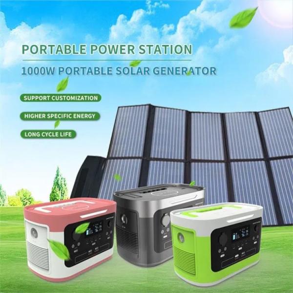 1000WH Solar Portable Power Station USB DC AC 1000W Lithium Battery Bank