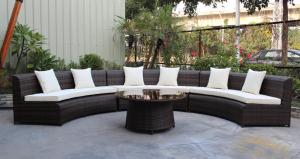China 4 piece -weather resistant PE wicker rattan Star hotel lobby luxury sofa commercial furniture for hotel -16233 on sale