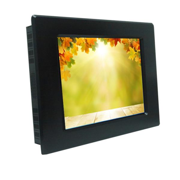 10.4" panel mount sunlight readable LCD monitor with resistive pcap touchscreen