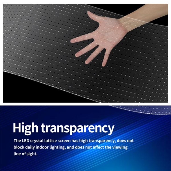 P16 DC 5V Ultra Clear High Transparency LED Display Panel with Flexible Adhesive Mount for Enterprise Exhibition Halls