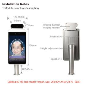 Buy cheap 8inch AI Temperature Face Recognition Terminal Attendance Machine product