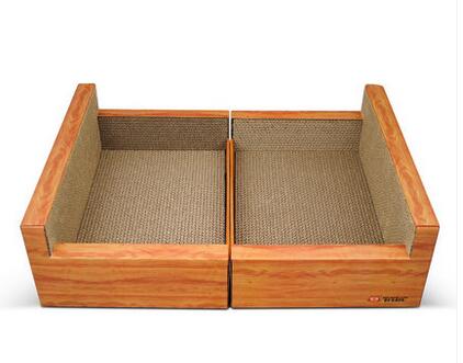 Triangle Cat Scratch Pad Cardboard Double Sided Surface Curve In Bottom