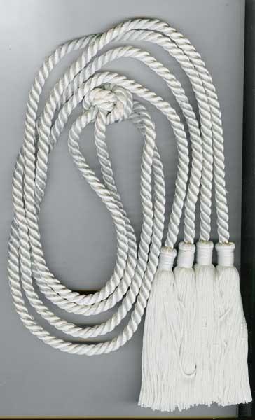 Quality 52 Inches two soft rayon honor cords tied-together with 4 inches tassels on both ends for sale