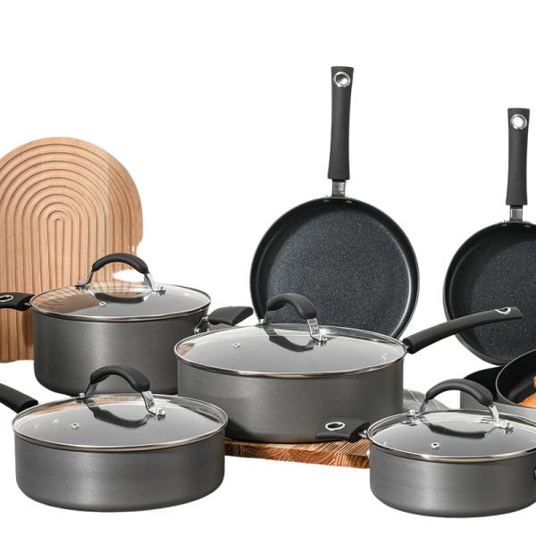 Quality Durable Aluminum Cookware Set With Handle Non-Stick Coating for sale