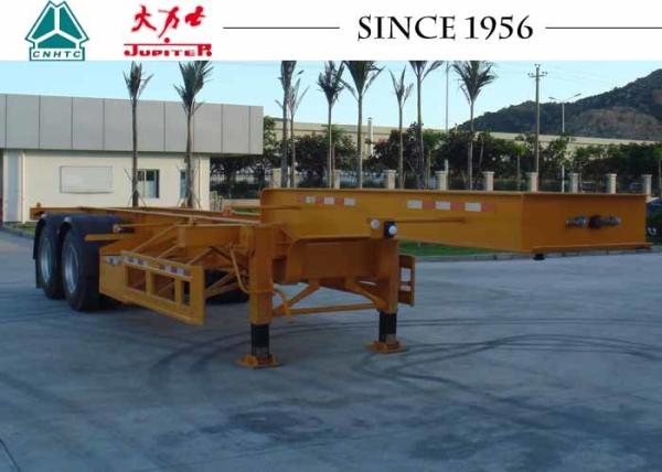 Quality 20/40FT Skeletal Trailer Chassis , 2 Axles Gooseneck Container Trailer for sale