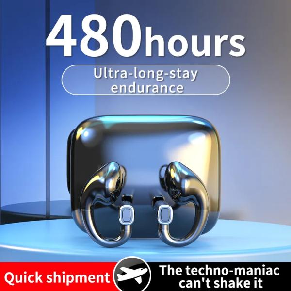 ABS TWS Wireless Bluetooth Earphones Bone Conduction Clip on Ear