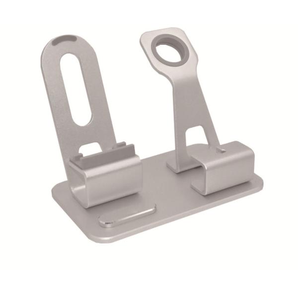 Lightweight Portable 253*60*20mm Gray Aluminum Folding Adjustable Metal Laptop Stand Simple And Elegant Design