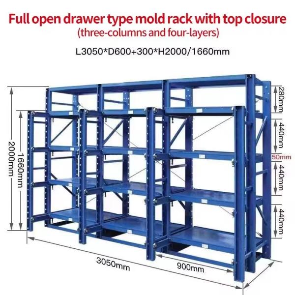 QF-Mold Rack Heavy Duty Customized Drawer Injection Mould Storage Racks 1000 For Your