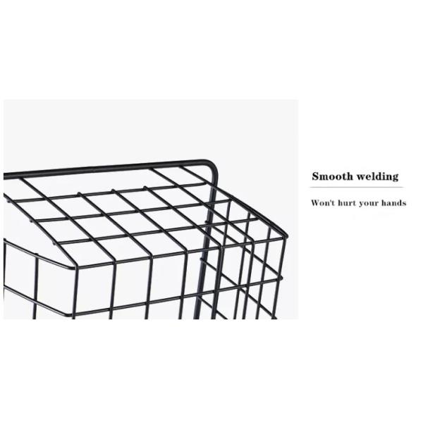 Customized 304 Stainless Steel Wire Mesh Storage Baskets For Kitchen And Bathroom