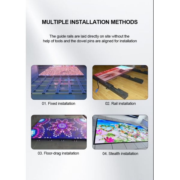 Multi Person Interactive Radar sensor LED Floor Tile Screen Intelligent High Definition Display