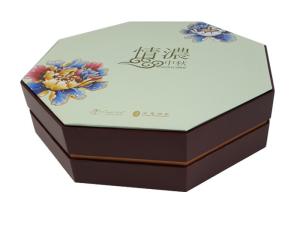 China Octagon Shape Cardboard Box Logo UV Gold Foil Stamping OEM Design Customized Size Gift Box Packaging on sale