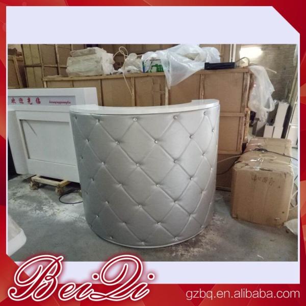 Quality Reception Desk Beauty Salon Counter Reception Vintage Front Desk Reception Counter Leather for sale