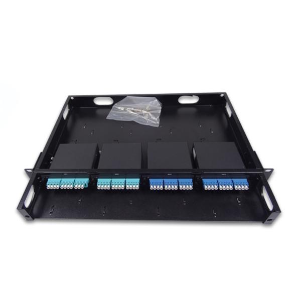 SM MM OM3 OM4 OM5 High Destiny 96 cores 1U MPO Optical Patch Panel MTP Rack-mount Terminal Box
