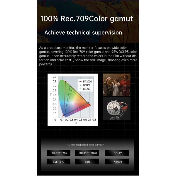 TYSTVideo 50" 4K 8K Ultra-HD Resolution SFP Input Broadcast Director Monitor for CCTV Monitoring Making Movies