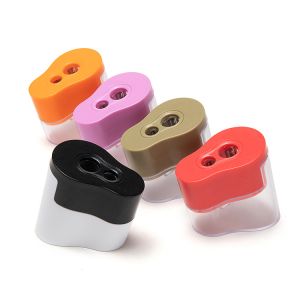 Buy cheap PS Plastic Portable Double Hole Pencil Sharpener With Lid product