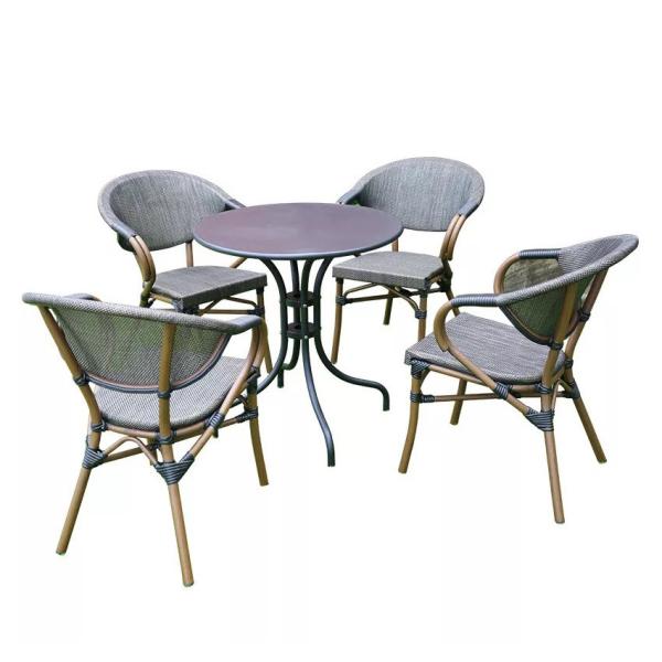 Quality Lightweight Aluminum Frame Bistro Table And Chairs Set impact resistance for sale
