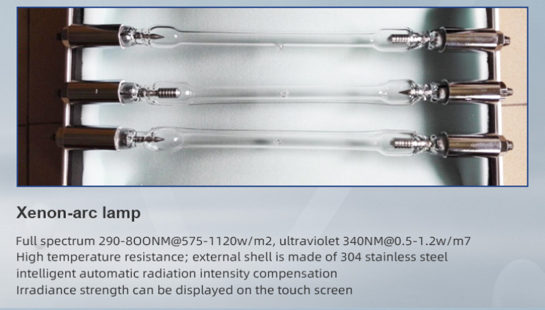 Larger Capacity Xenon Aging Chamber Three Separate Xenon Lamps Aging Machine