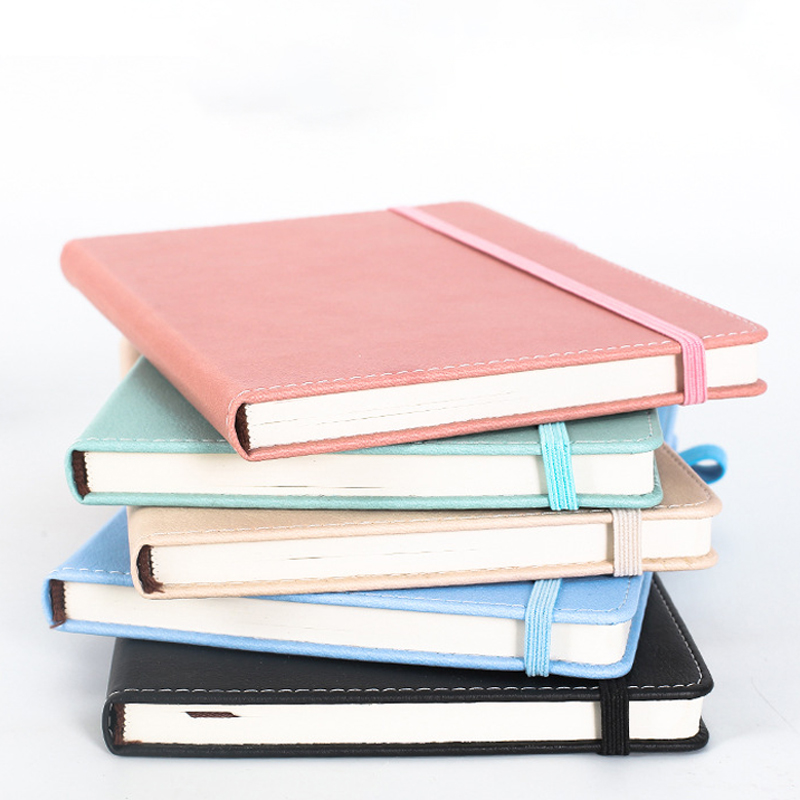 pu leather Diary Journal Notebook Spiral Binding With 100 Sheets Loop Thick