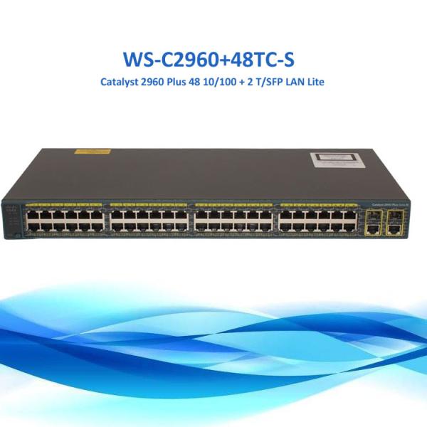 48 Port Ethernet Network Switch Cisco Catalyst 2960 Plus WS-C2960+48TC-S NIB Condition