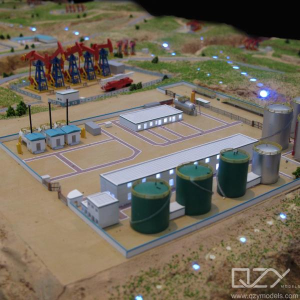 Quality 1/200 Petroleum Extraction Scene Display Model for Demonstrating Oil Extraction Process for sale