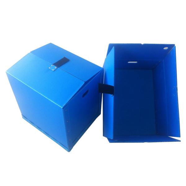 Quality Customized Folded Corrugated PP plastic coroplast sheet box for sale