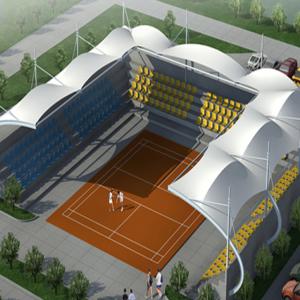 Buy cheap Q355 Fabric Tensile Membrane Shade Structures White On Site Installation product