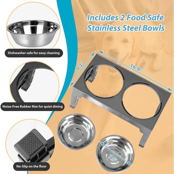 Adjustable Lifting Elevated Dog Feeder Outdoor Dog Bowls With Stand