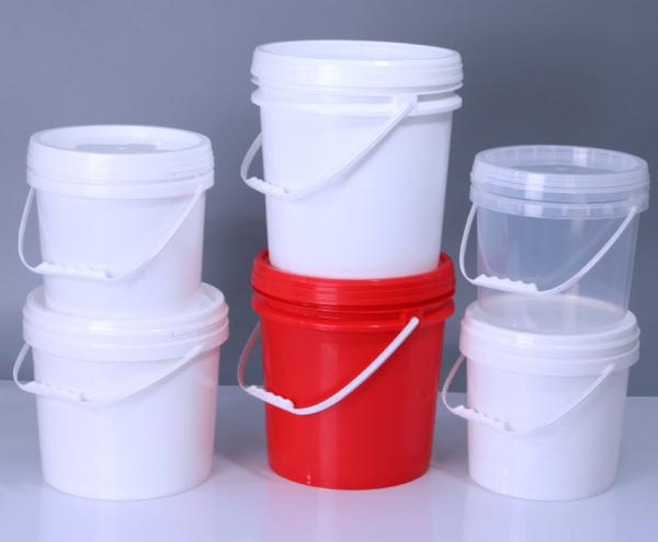 Quality Reusable Round Shape Food Grade White Buckets 1-5L Eco-friendly and Durable for sale