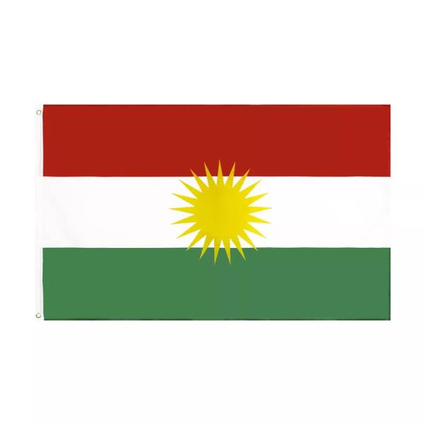 100% Polyester Kurdistan National Flag Pantone Color For Wedding Favors
