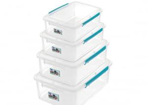 Clear Plastic Food Storage Box with Lid and Lock Capacity 0.9L to 12L Withstand Temperatures From -40°C to +80°C