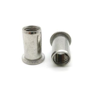 China Twist Resistant SS304 A270 Flat Head Rivet Nuts M3 M4 M5 GB17880.1 on sale