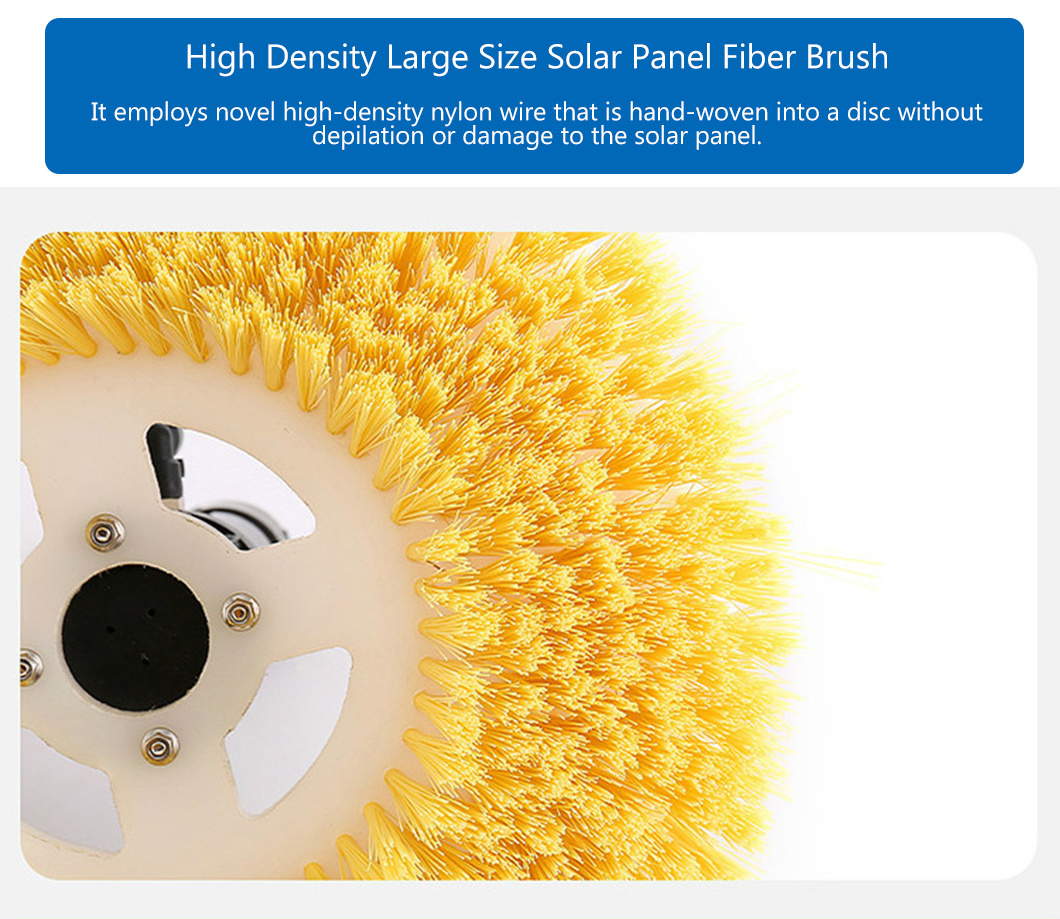 Economical and Affordable Solar Scrubbers Double-Disc Rotary Brush for Cleaning Photovoltaic Panels