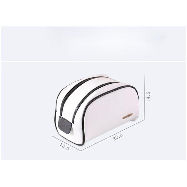 Multi - Functional Travel Makeup Pouch Separate Bag PU Leather Double Zipper