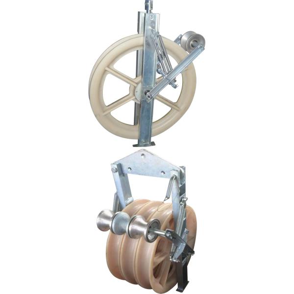 Conductor Pulleys Transmission Line Tools With Single / Three Grounding Wheels
