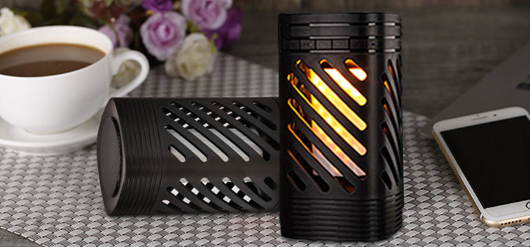 Built In Li Battery Portable Wireless Bluetooth Flame Speaker